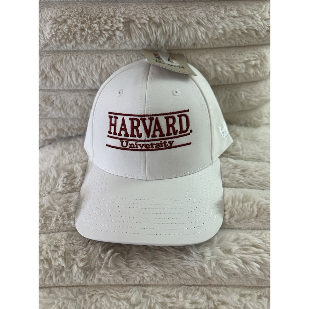 Harvard University The Game Hat Cap Fitted Medium White New NWT